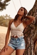 Top koronkowy LUNA- ivory