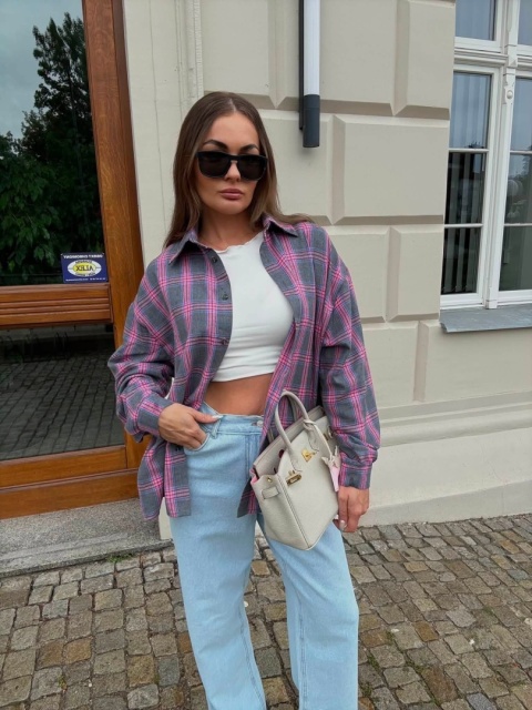 Koszula LONDON Pink Check